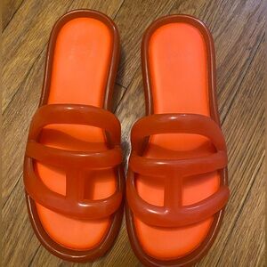 Orange Telfar x Melissa Slides